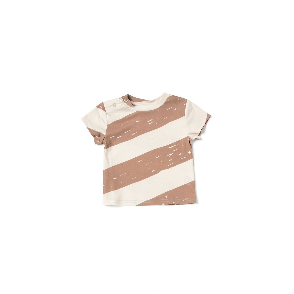 Omamimini Baby Boxy T-Shirt With Stripes